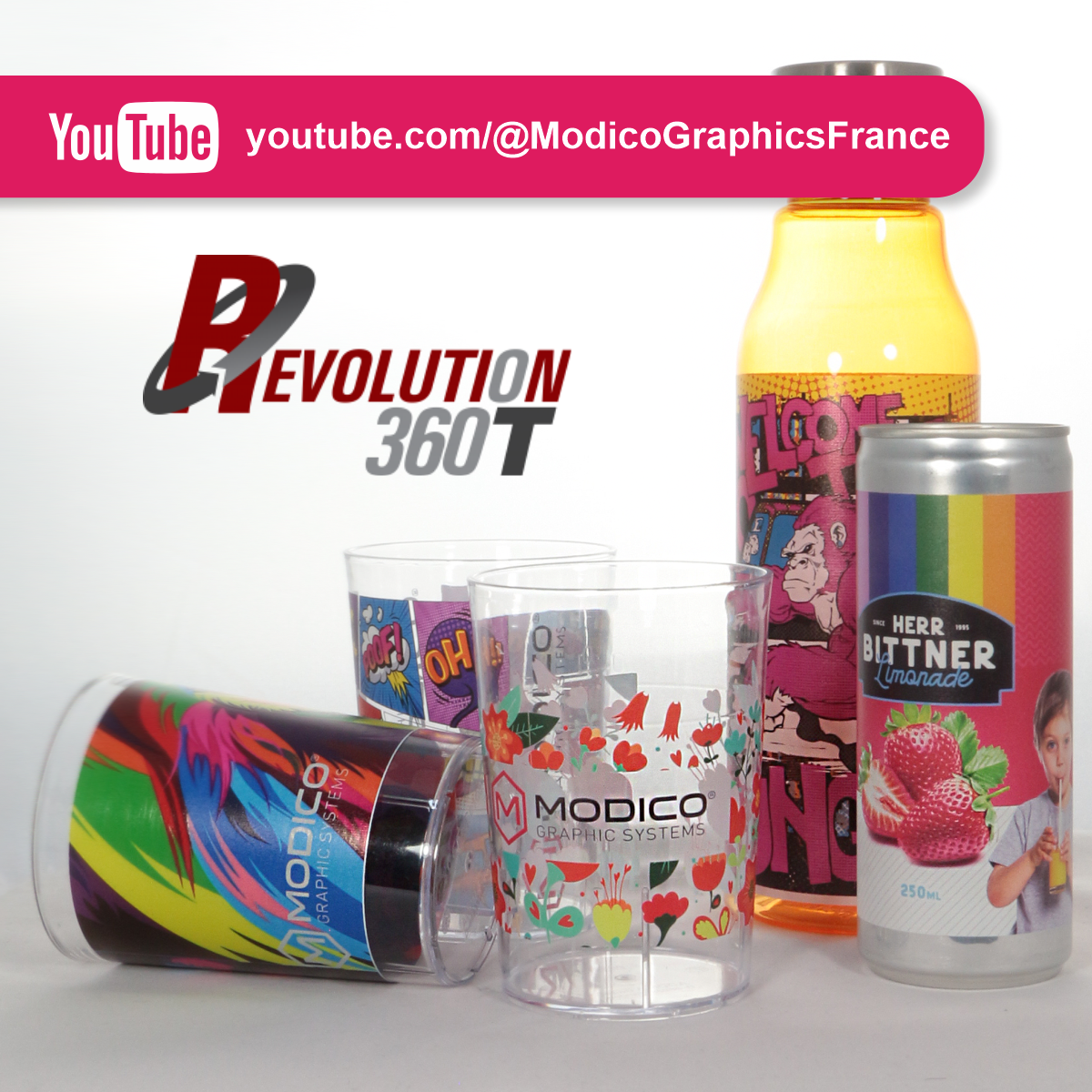Lien vers la playlist Revolution 360T sur Youtube Modico Graphics France